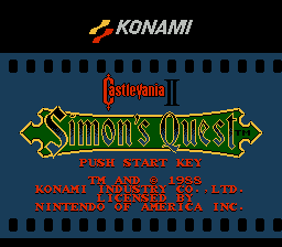 Castlevania II: Simon's Quest title screenshot